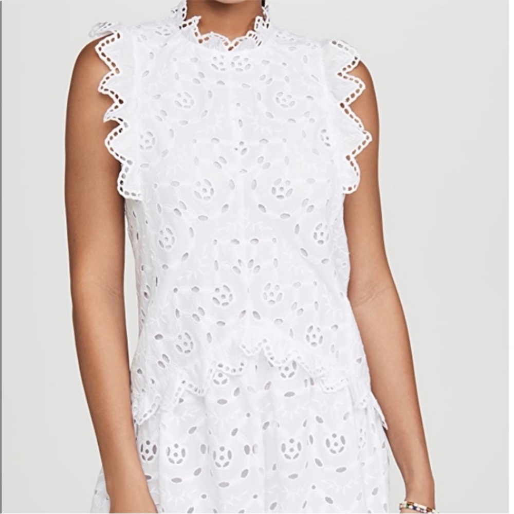 Rebecca Taylor Sleeveless Mina Eyelit Dress - Picture 2 of 15